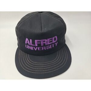 Vintage Alfred University Saxons University Square Snapback Hat Cap NCAA Black